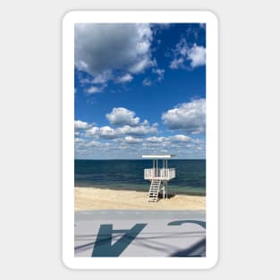 Rescue tower on the seashore in Odessa Sticker